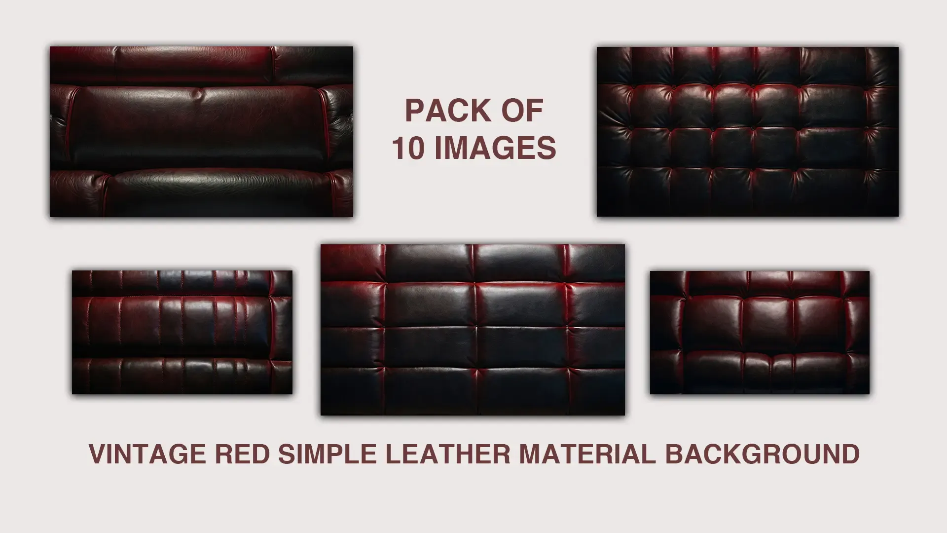 Vintage Red Leather Upholstery Textures image